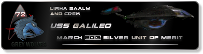 Winner of Obsidian Fleet's Silver Unit of Merit Award!